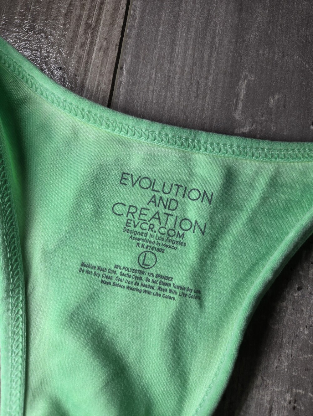 Evolution & Creation Green Racerback Crop Tank Top – Women’s Large NWOT - Picture 2 of 16